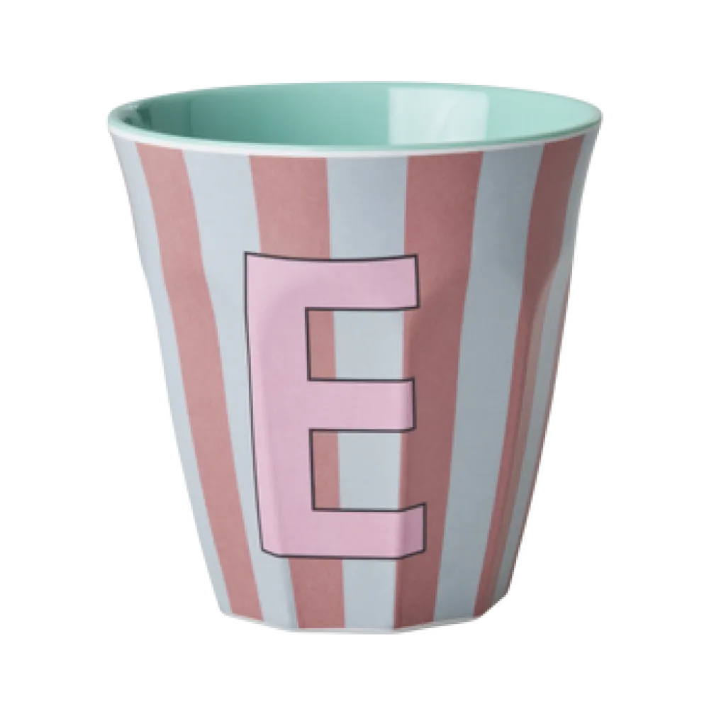 RICE Becher, Tassen & Cups|Geschirr & Tischdeko Skandinavisch-Melamin Buchstabenbecher gestreift