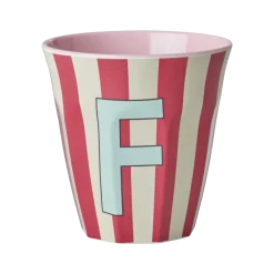 RICE Becher, Tassen & Cups|Geschirr & Tischdeko Skandinavisch-Melamin Buchstabenbecher gestreift