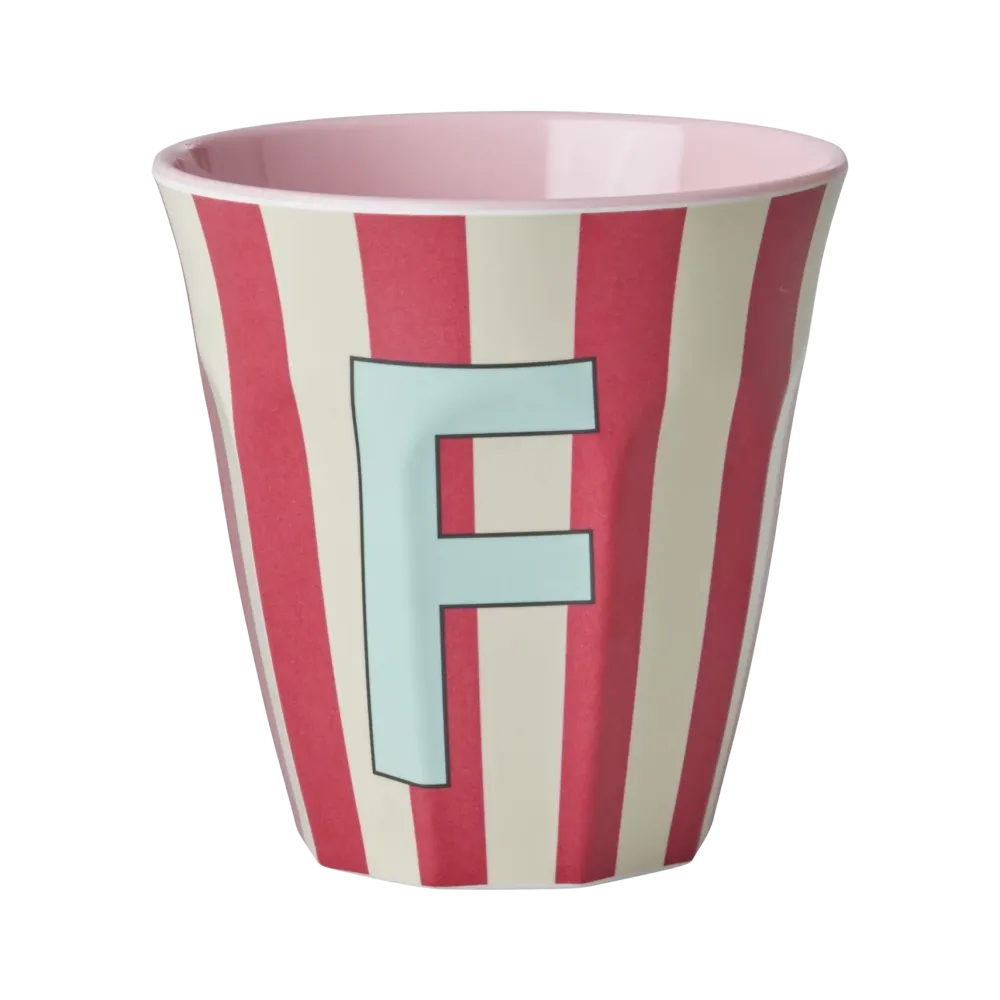 RICE Becher, Tassen & Cups|Geschirr & Tischdeko Skandinavisch-Melamin Buchstabenbecher gestreift