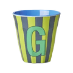 RICE Becher, Tassen & Cups|Geschirr & Tischdeko Skandinavisch-Melamin Buchstabenbecher gestreift
