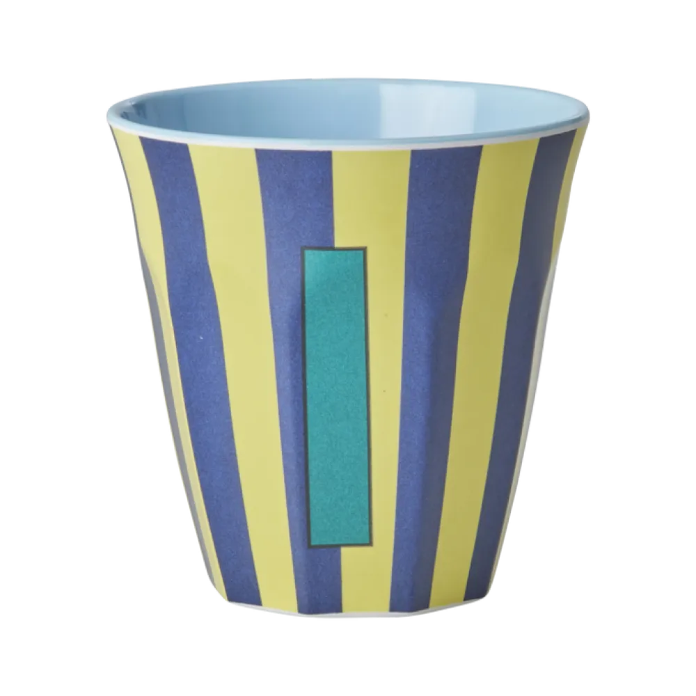 RICE Becher, Tassen & Cups|Geschirr & Tischdeko Skandinavisch-Melamin Buchstabenbecher gestreift