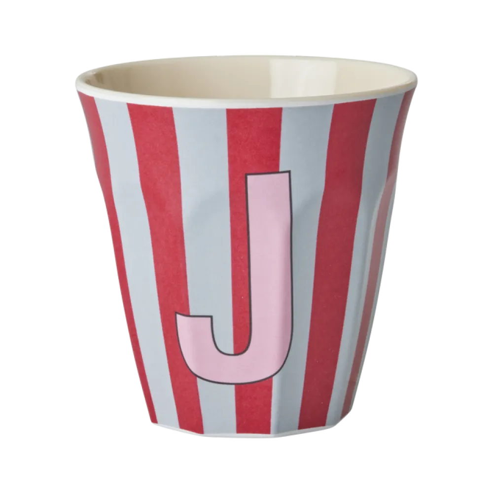 RICE Becher, Tassen & Cups|Geschirr & Tischdeko Skandinavisch-Melamin Buchstabenbecher gestreift