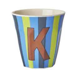 RICE Becher, Tassen & Cups|Geschirr & Tischdeko Skandinavisch-Melamin Buchstabenbecher gestreift