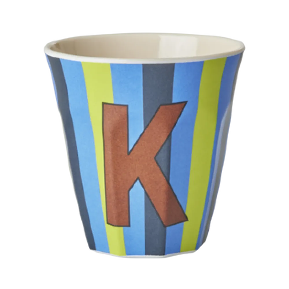 RICE Becher, Tassen & Cups|Geschirr & Tischdeko Skandinavisch-Melamin Buchstabenbecher gestreift
