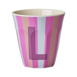 RICE Becher, Tassen & Cups|Geschirr & Tischdeko Skandinavisch-Melamin Buchstabenbecher gestreift