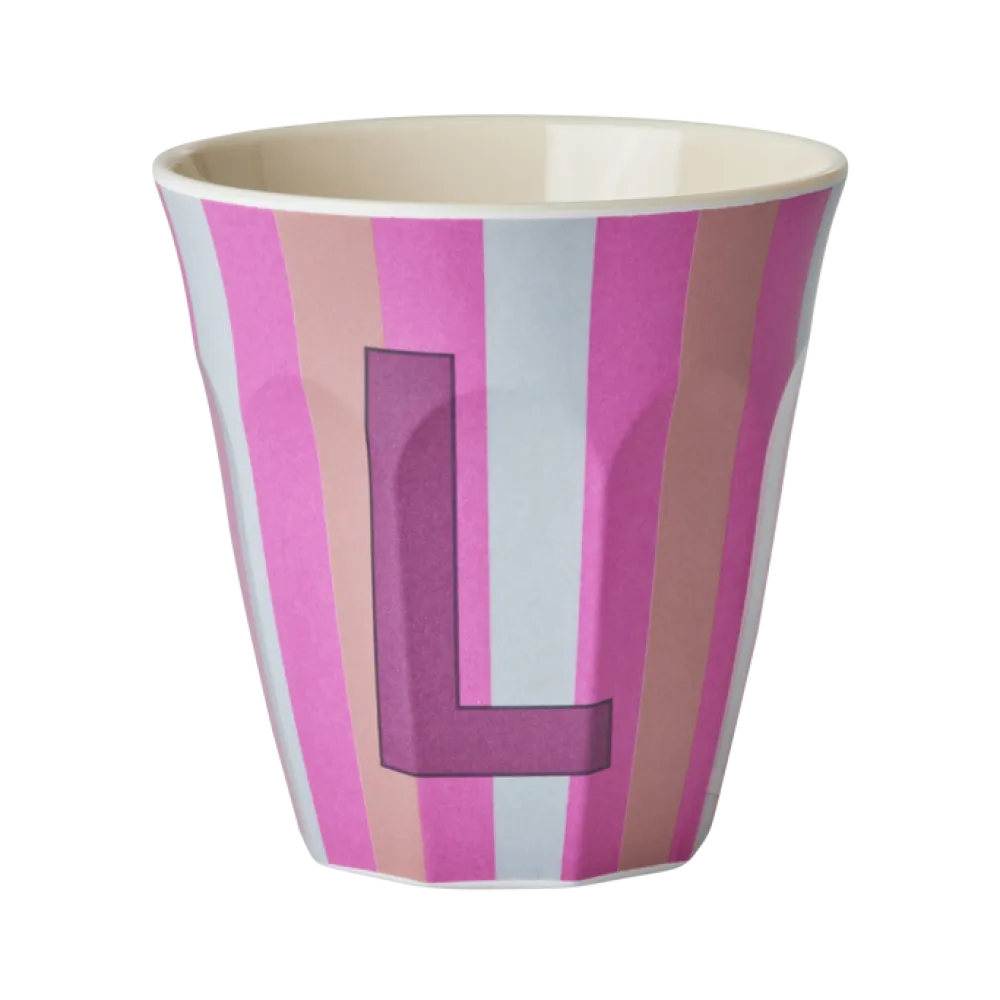 RICE Becher, Tassen & Cups|Geschirr & Tischdeko Skandinavisch-Melamin Buchstabenbecher gestreift