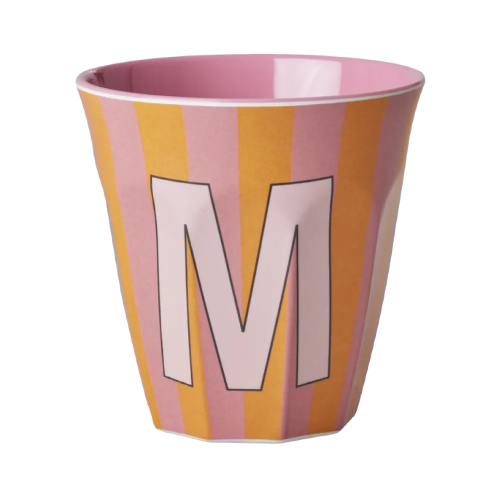 RICE Becher, Tassen & Cups|Geschirr & Tischdeko Skandinavisch-Melamin Buchstabenbecher gestreift