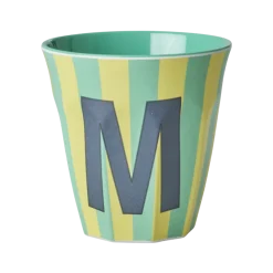 RICE Becher, Tassen & Cups|Geschirr & Tischdeko Skandinavisch-Melamin Buchstabenbecher gestreift