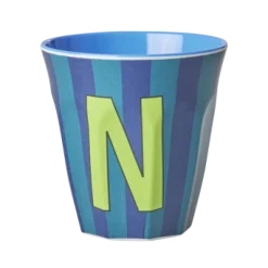 RICE Becher, Tassen & Cups|Geschirr & Tischdeko Skandinavisch-Melamin Buchstabenbecher gestreift