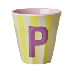 RICE Becher, Tassen & Cups|Geschirr & Tischdeko Skandinavisch-Melamin Buchstabenbecher gestreift