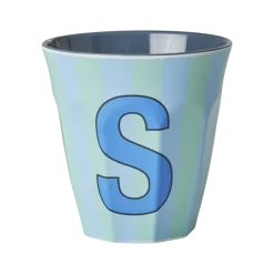 RICE Becher, Tassen & Cups|Geschirr & Tischdeko Skandinavisch-Melamin Buchstabenbecher gestreift