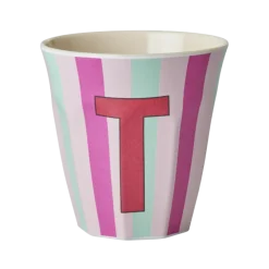 RICE Becher, Tassen & Cups|Geschirr & Tischdeko Skandinavisch-Melamin Buchstabenbecher gestreift