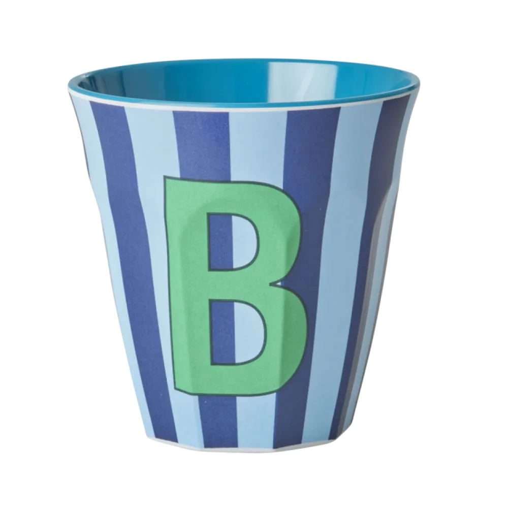 RICE Becher, Tassen & Cups|Geschirr & Tischdeko Skandinavisch-Melamin Buchstabenbecher gestreift