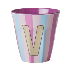 RICE Becher, Tassen & Cups|Geschirr & Tischdeko Skandinavisch-Melamin Buchstabenbecher gestreift