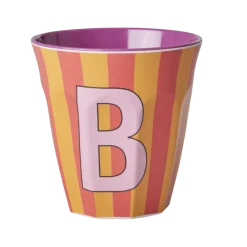RICE Becher, Tassen & Cups|Geschirr & Tischdeko Skandinavisch-Melamin Buchstabenbecher gestreift