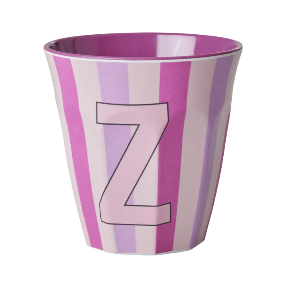 RICE Becher, Tassen & Cups|Geschirr & Tischdeko Skandinavisch-Melamin Buchstabenbecher gestreift