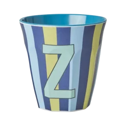 RICE Becher, Tassen & Cups|Geschirr & Tischdeko Skandinavisch-Melamin Buchstabenbecher gestreift