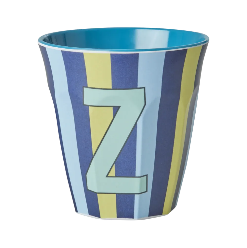 RICE Becher, Tassen & Cups|Geschirr & Tischdeko Skandinavisch-Melamin Buchstabenbecher gestreift