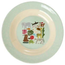 RICE Teller|Geschirr & Tischdeko Skandinavisch-Melamine Kinderschüssel Wildlife Print