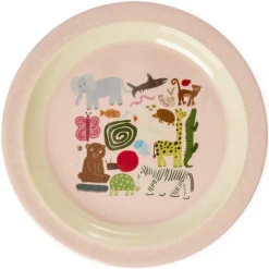 RICE Teller|Geschirr & Tischdeko Skandinavisch-Melamine Kinderteller Wildlife Print