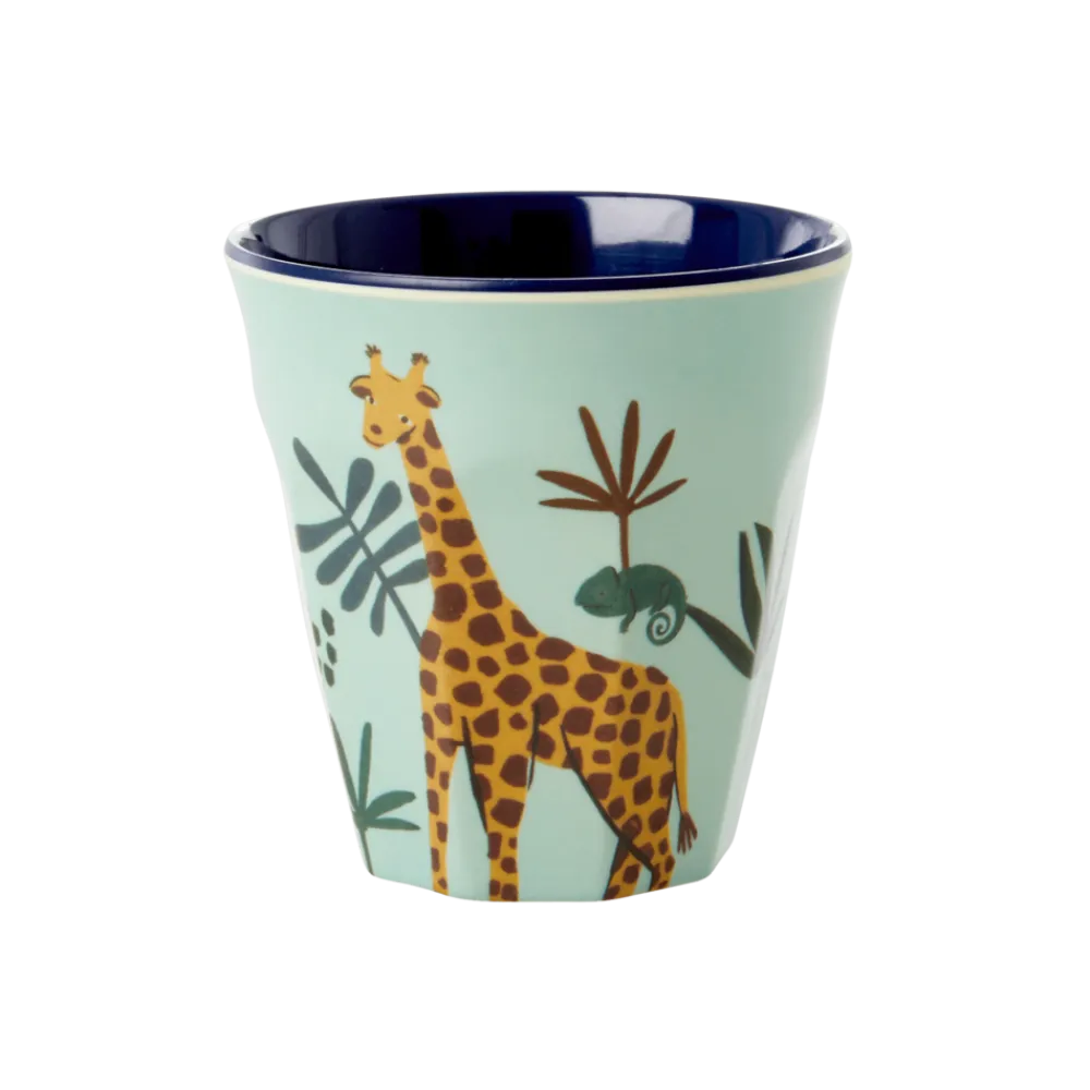 RICE Kindergeschirr-Melamin Kinderbecher Jungle Animals