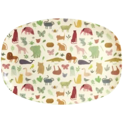 RICE Teller|Geschirr & Tischdeko Skandinavisch-Melamin Kinderteller Sweet Jungle Print