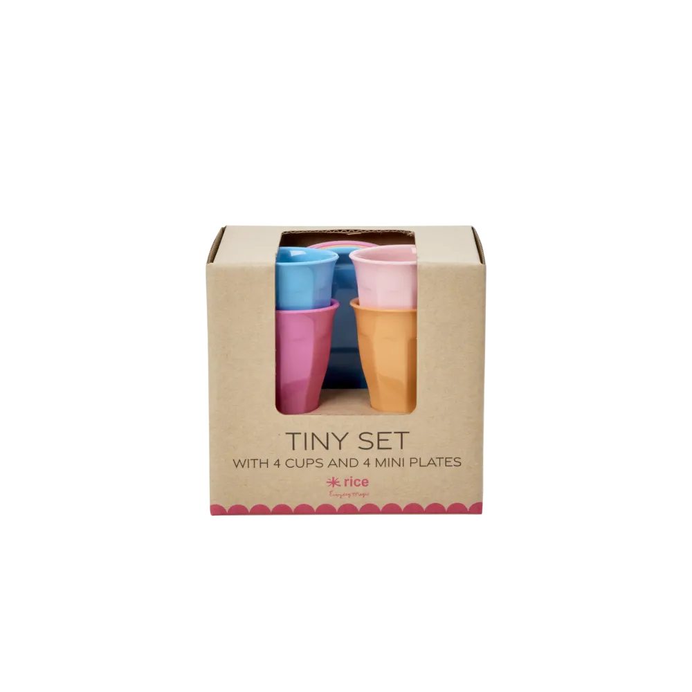RICE Teller|Becher, Tassen & Cups-Melamin Mini Set Geschenkbox