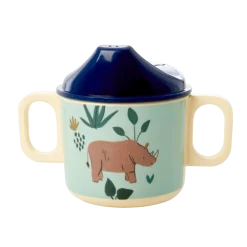 RICE Kindergeschirr|Becher, Tassen & Cups-Melamin Schnabelbecher Jungle Animals