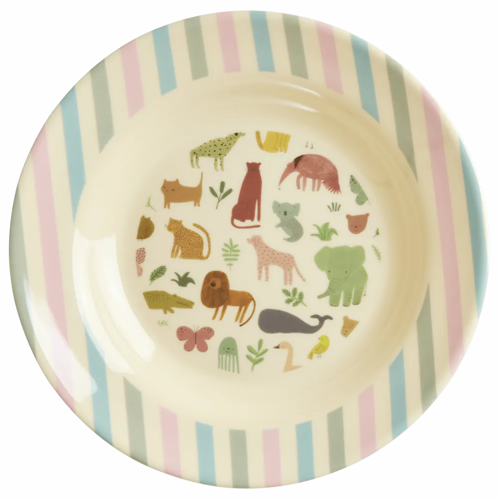 RICE Teller|Geschirr & Tischdeko Skandinavisch-Melamin Tiefer Teller Sweet Jungle Print