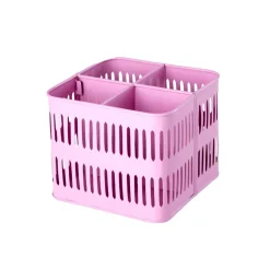 RICE Körbe|Besteck-Metall Korb quadratisch pink