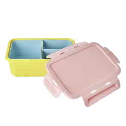 RICE Kisten & Boxen|Butter- & Brotdosen-Plastik Lunchbox mit 3 Fächern