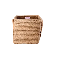 RICE Körbe-quadratischer Korb Raffia