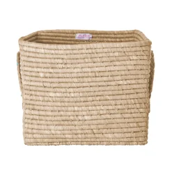 RICE Körbe-Quadratischer Raffia Aufbewahrungskorb