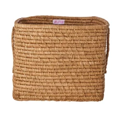RICE Körbe-Quadratischer Raffia Aufbewahrungskorb