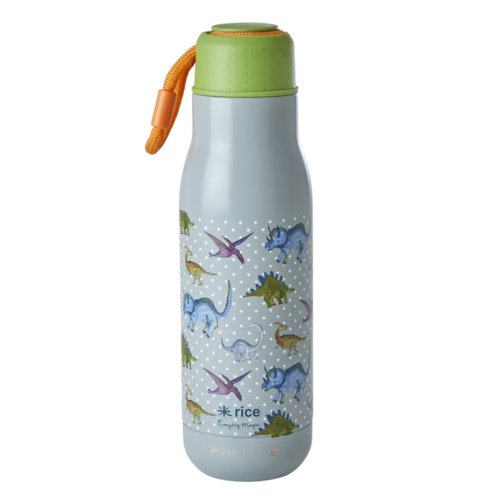 RICE Karaffen|Flaschen & Thermoskannen-Rostfreie Stahl Flasche New Dino Print