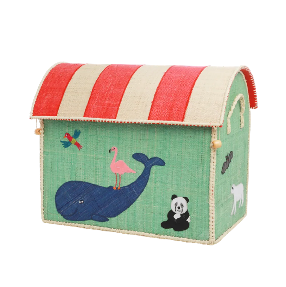RICE Deko & Aufbewahrung-Spielzeugkörbe Aufbewahrung Zootiere 3er Set