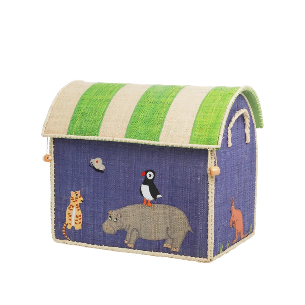 RICE Deko & Aufbewahrung-Spielzeugkörbe Aufbewahrung Zootiere 3er Set