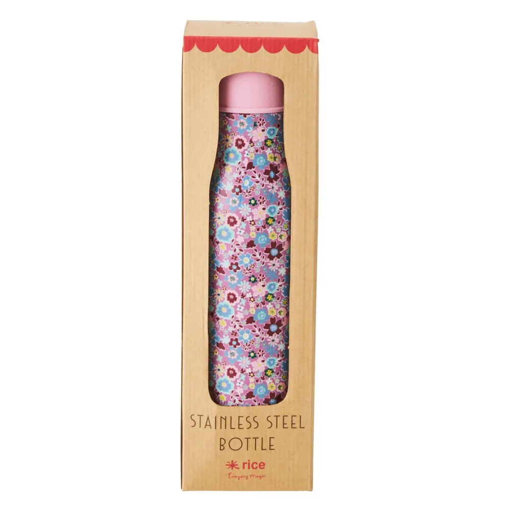 RICE Herbstdeko|Flaschen & Thermoskannen-Thermosflasche Fall Floral aus rostfreiem Stahl